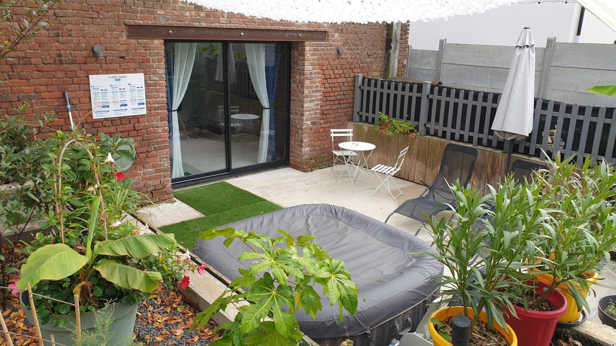 Gary Suite - Studio Cosy, Spa Et Jardin Privatif A 4 Min De Cambrai Awoingt Exterior foto