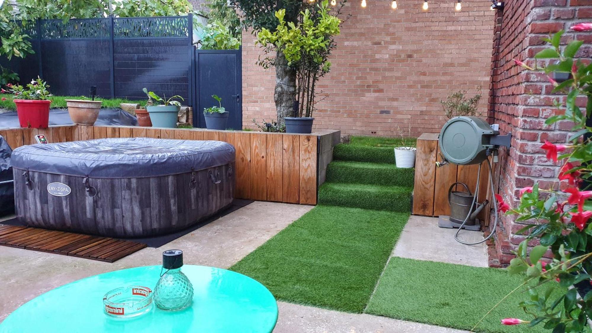 Gary Suite - Studio Cosy, Spa Et Jardin Privatif A 4 Min De Cambrai Awoingt Exterior foto